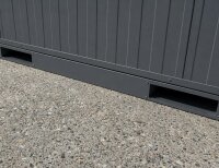 3m Isolierter Lagercontainer in RAL 7016 inkl. großer Einflügeltür