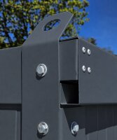 3m Isolierter Lagercontainer in RAL 7016 inkl. großer Einflügeltür