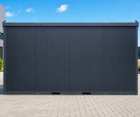 4m Isolierter Lagercontainer in RAL 7016 inkl. großer Doppeltür