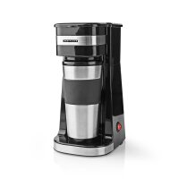 Single Kaffeemaschine Einzelportion mit Reisebecher 0,4L...
