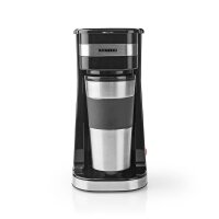 Single Kaffeemaschine Einzelportion mit Reisebecher 0,4L...