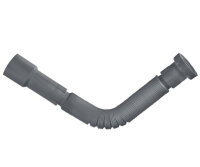 Anschlussrohr Anthrazit Kunststoff flexibel 11/2"IG...