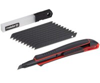 Cuttermesser Teppichmesser 9mm mit 10 Ersatzklingen
