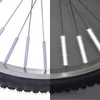 10er Set Speichenreflektoren Reflektoren Fahrrad Silber...