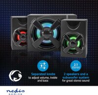 PC Gaming Lautsprecher 2.1-System Boxen Musikboxen mit Subwoofer 33W