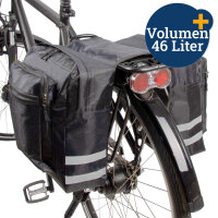 Fahrraddoppeltasche 46L für Gepäckträger...