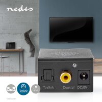 Digital Audio Converter Toslink + S/PDIF zu 2x RCA +...