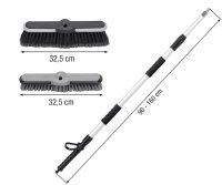 Waschbesen Waschbürste 160cm mit Teleskop inkl. 2...