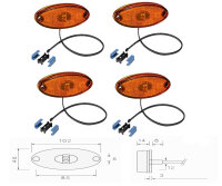4x ASPÖCK Flatpoint 2 LED Seitenmarkierungsleuchte...