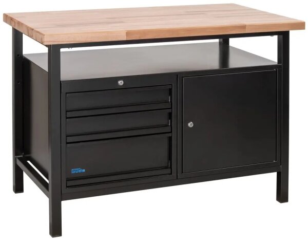 Güde Werkbank P 1200 SLT Black Line Werkstattschrank Tisch Werkbank ohne Inhalt