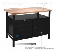 Güde Werkbank P 1200 SLT Black Line Werkstattschrank...