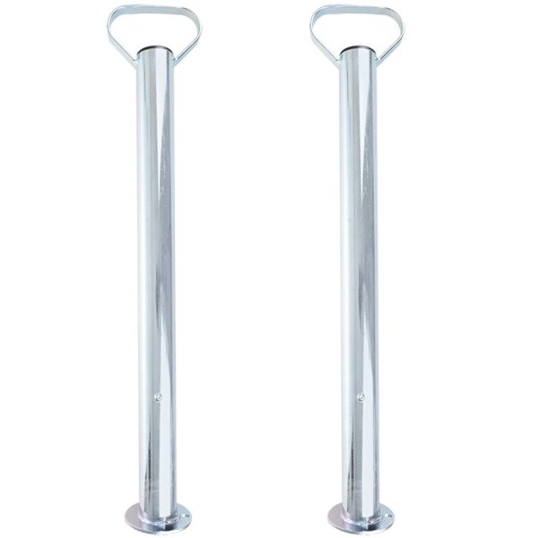 2x Abstellstütze Stützfuss Stützrohr 48 x 690 mm für Bauwagen Anhänger