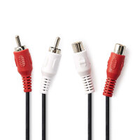 10m Audio Kabel 2x Cinch RCA Stecker - 2x Cinch Buchse...