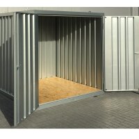 2m Schnellbaucontainer- mit Doppelflügeltür und...