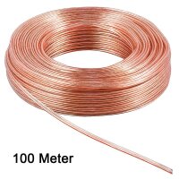 Premium HiFi Lautsprecherkabel 2x 1,5mm² Transparent...