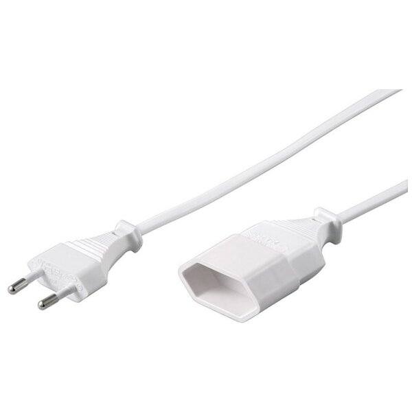 5m Netzkabel Verlängerungskabel Eurostecker - Eurobuchse Stromkabel Kabel