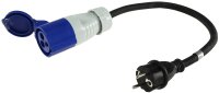 Adapterkabel 35cm von Schuko Stecker nach CEE Stromkabel...