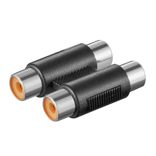 Audio Adapter 2x Cinch Buchse auf 2x Cinch Buchse Kupplung Kabel Verbinder