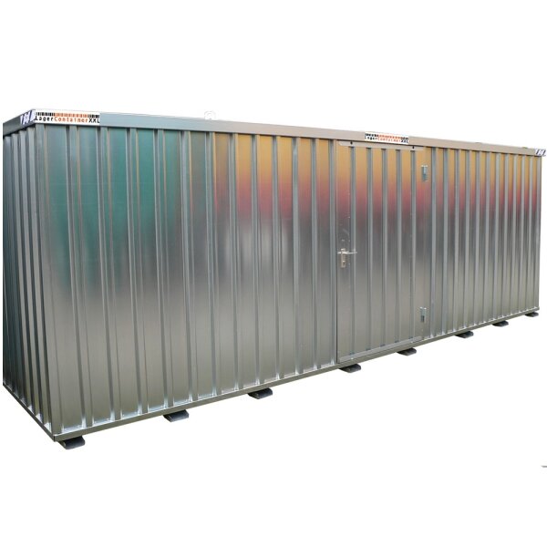 20 Fuss Schnellbaucontainer - mit Einflügeltür, Kranösen und Staplerführung - 6100 x 2100 x 2100 mm