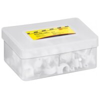 Kabelschellen SET Nagelschellen Kabelklemmen 100St weiss...