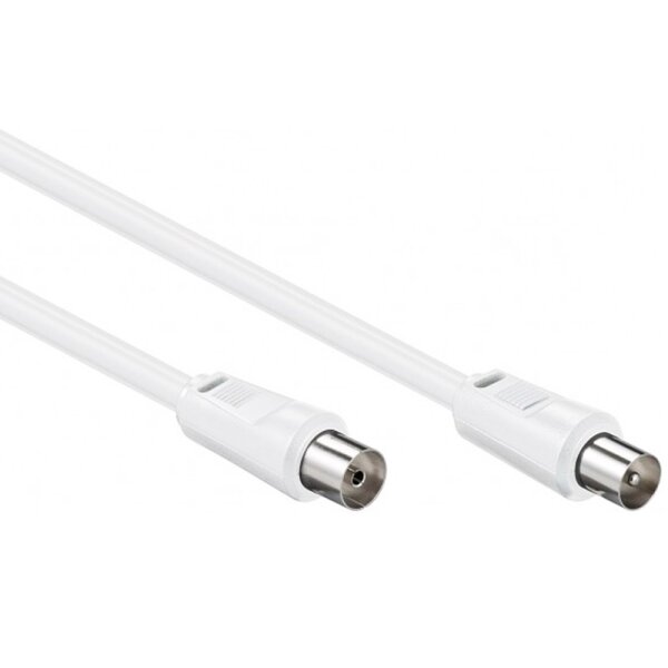10m TV Antennenkabel Koaxial Stecker - Koaxial Kupplung für Fernseher Anschluss