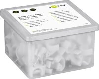 Kabelschellen SET Nagelschellen Kabelklemmen 100St weiss...