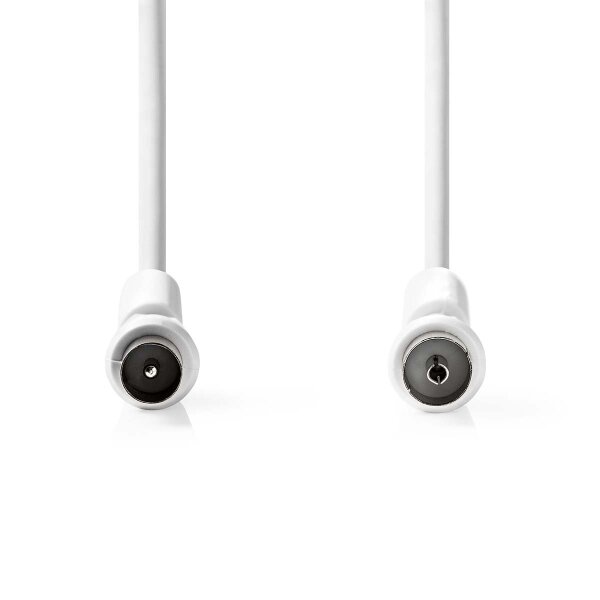 2m TV Antennenkabel 100dB Koaxial Stecker - Koaxial Kupplung für Fernseher