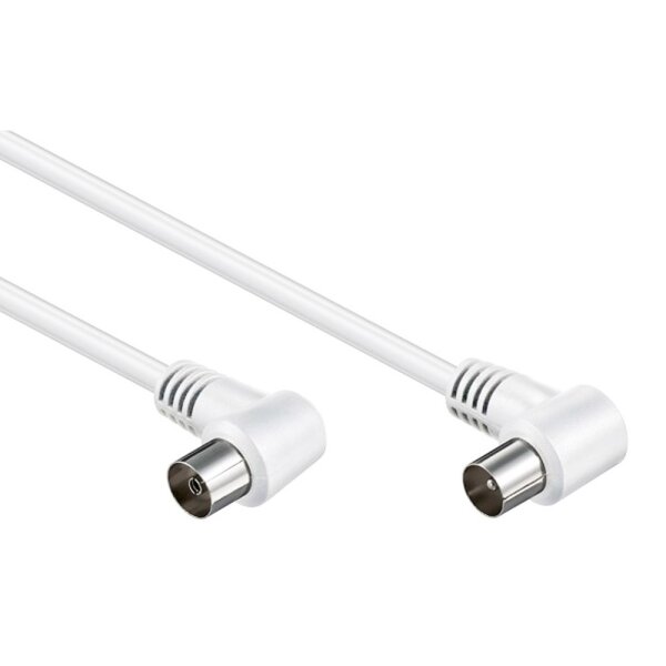 10m TV Antennenkabel Koaxial Winkel Stecker - Koaxial Winkel Kupplung