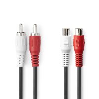 5m Audio Kabel 2x Cinch RCA Stecker - 2x Cinch Buchse...