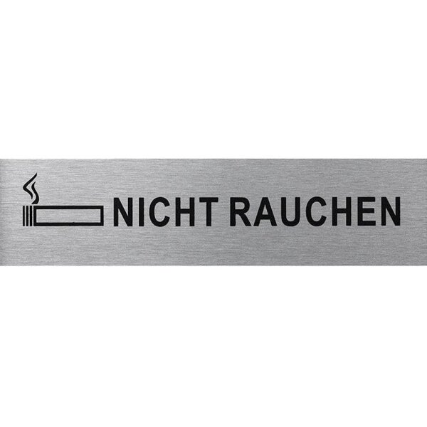 Türschild Hinweisschild NICHT RAUCHEN Schild Alu 160x40mm