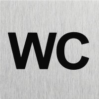Türschild Hinweisschild WC Schild Alu 60x60mm