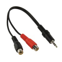 Audio Kabel Adapterkabel 3,5mm Klinkenstecker auf 2x...
