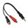 Audio Kabel Adapterkabel 3,5mm Klinkenstecker auf 2x Cinch Kupplung