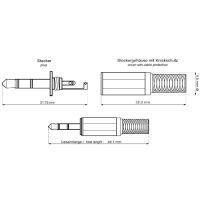 Klinkenstecker - 3,5 mm - stereo Plastikausführung...