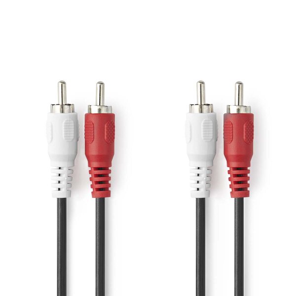 2m Audio Kabel Cinchkabel 2x Cinch RCA Stecker auf 2x Cinch RCA Stecker