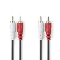 2m Audio Kabel Cinchkabel 2x Cinch RCA Stecker auf 2x...