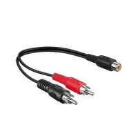 Audio Video Kabel Adapterkabel 2x Cinch Stecker auf 1x...